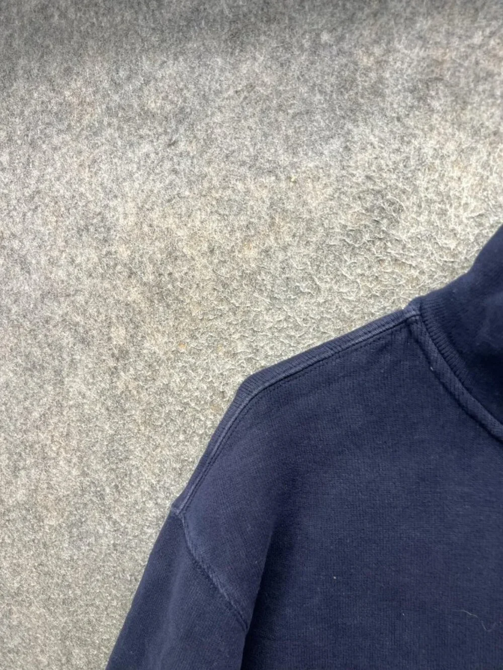 Polo Ralph Lauren Sweatshirt Mens Large Blue 1/4 Zip Mock Neck Pony Pullover